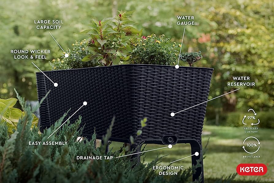 Easy Grow 120L Raised Garden Bed in Grey
