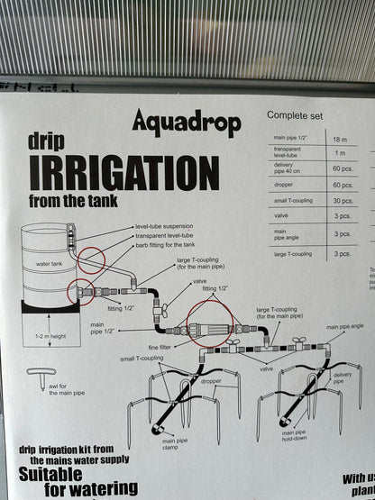 AQUADROP WATER DRIP SYSTEM Water Tank