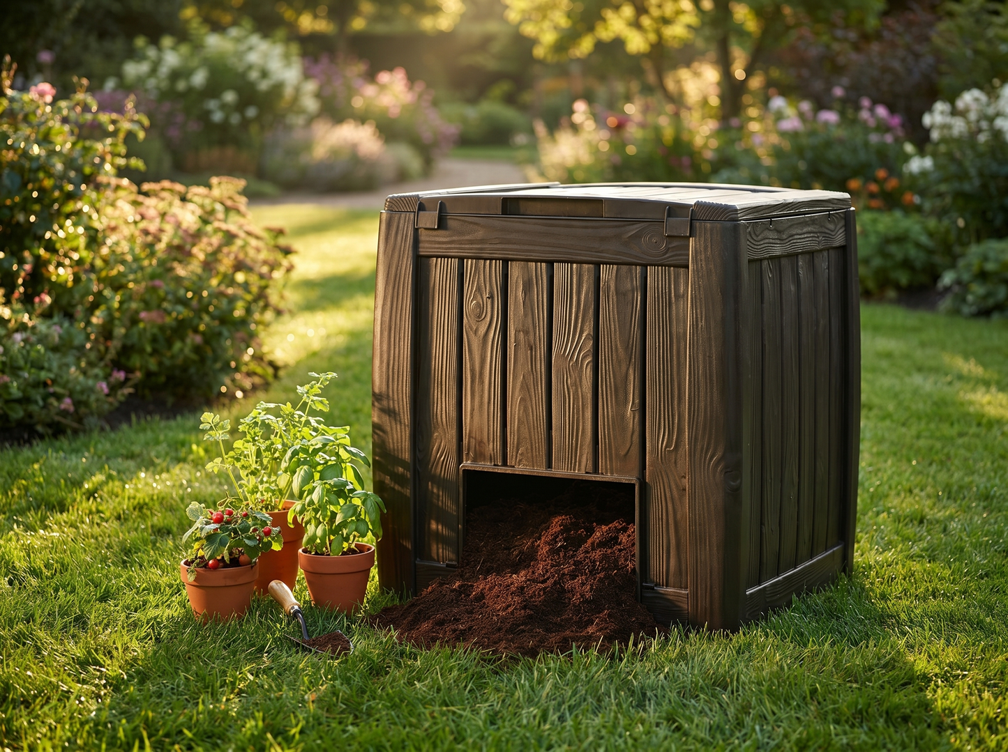 340L Deco Composter with Base