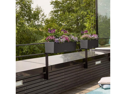 LECHUZA BALCONERA STONE 50 GRAPHITE BLACK