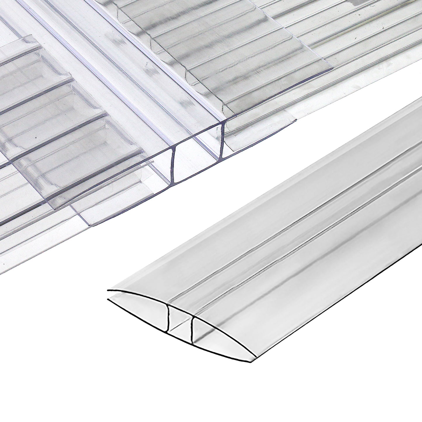 H profile for polycarbonate panels